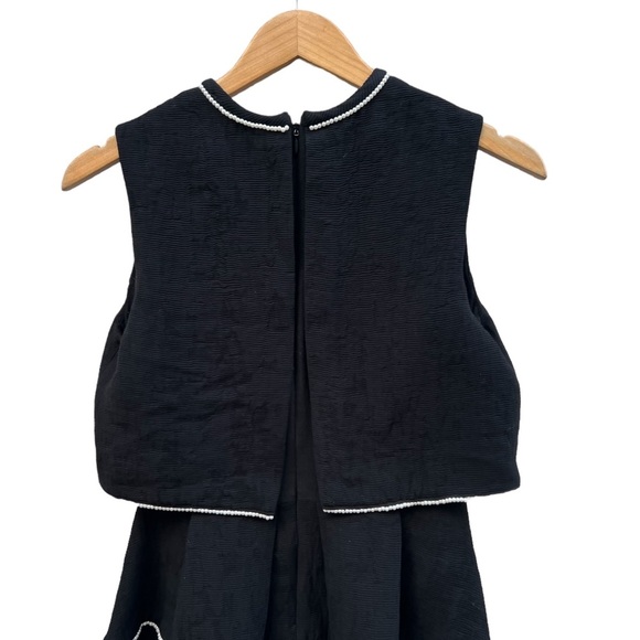 Sandro Pearl Embellished Dress Black Size FR 1/US XS - Picture 9 of 14